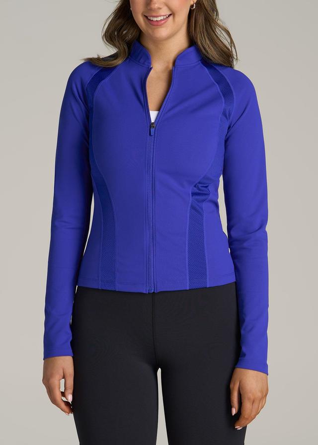 Balance Zip-Up Tall Women's Jacket with Stand-Up Collar in Galactic Cobalt Product Image