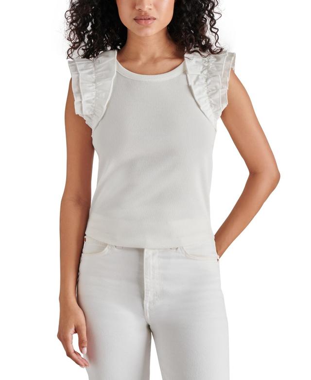 Steve Madden Womens Adela Ruffle-Trim Top Product Image