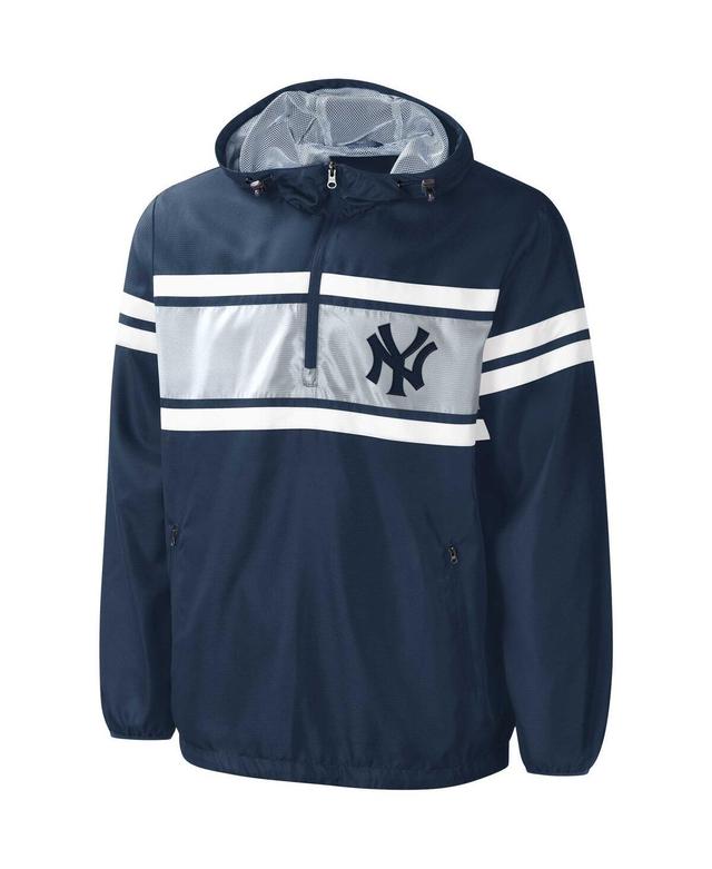 Mens G-III Sports by Carl Banks New York Yankees Game Score Half-Zip Windbreaker Blue Product Image