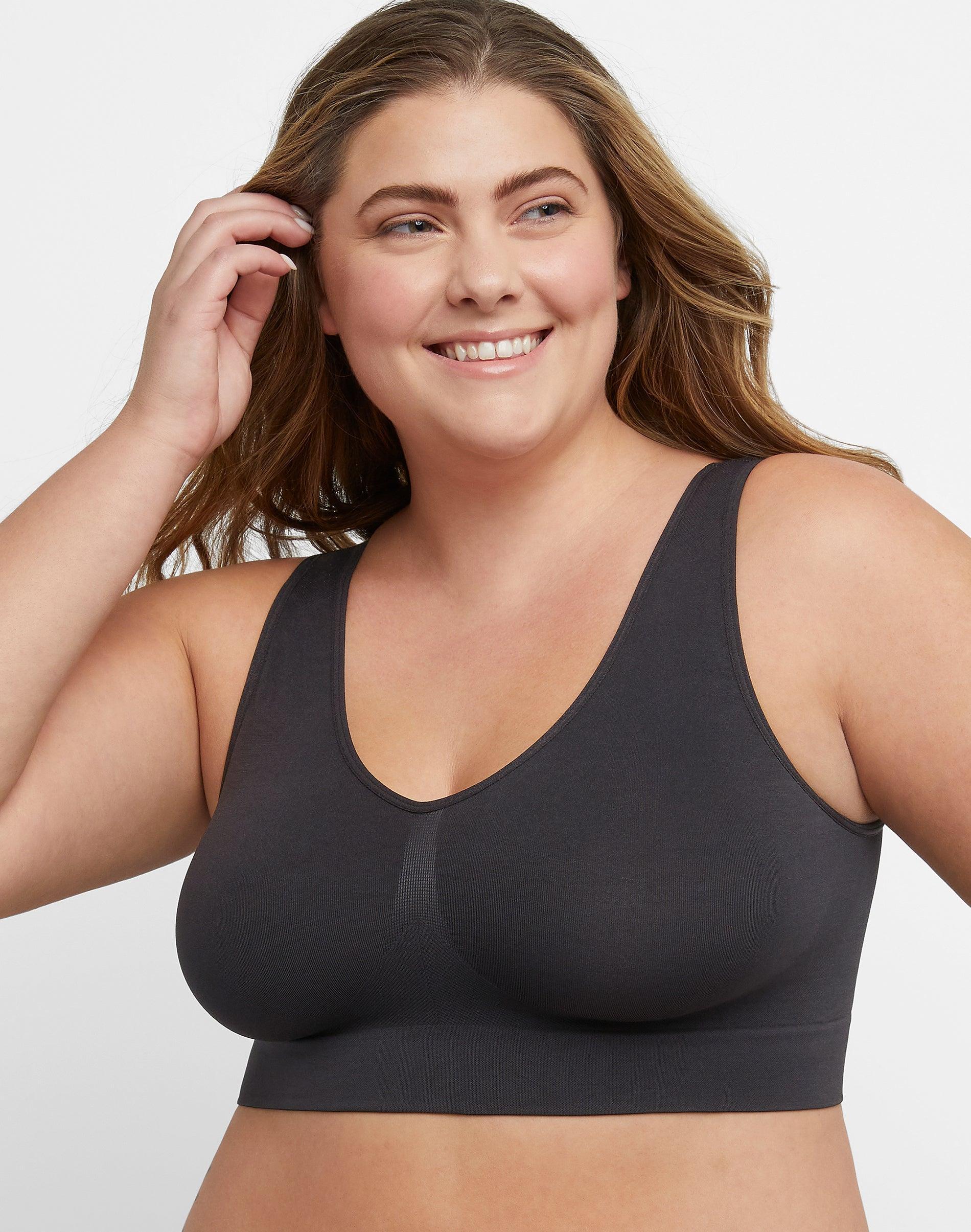 Hanes Just My Size Womens Pure Comfort Seamless Bralette (Plus ) White 5X Product Image