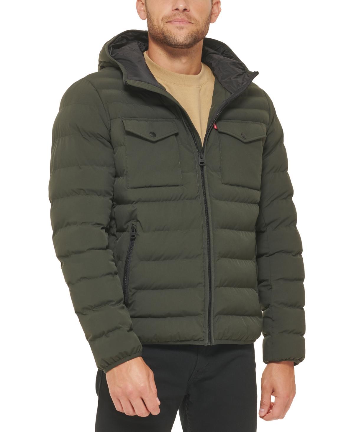 Levi's(r) Stretch Two-Pocket Quilted Jacket Men's Clothing Product Image