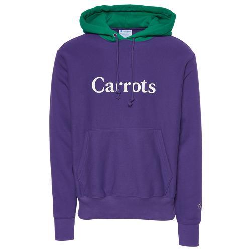 Champion Mens Champion Reverse Weave Pullover Hoodie - Mens Purple/Green Product Image