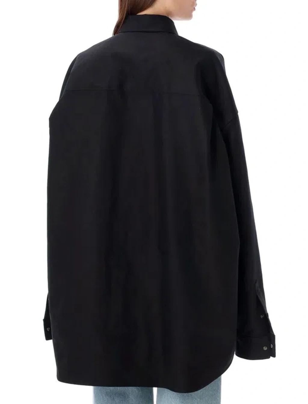 BALENCIAGA Overshirt Dress In Black Product Image