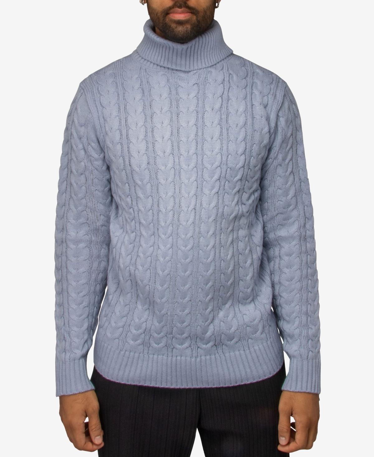 X-Ray Mens Cable Knit Roll Neck Sweater Product Image