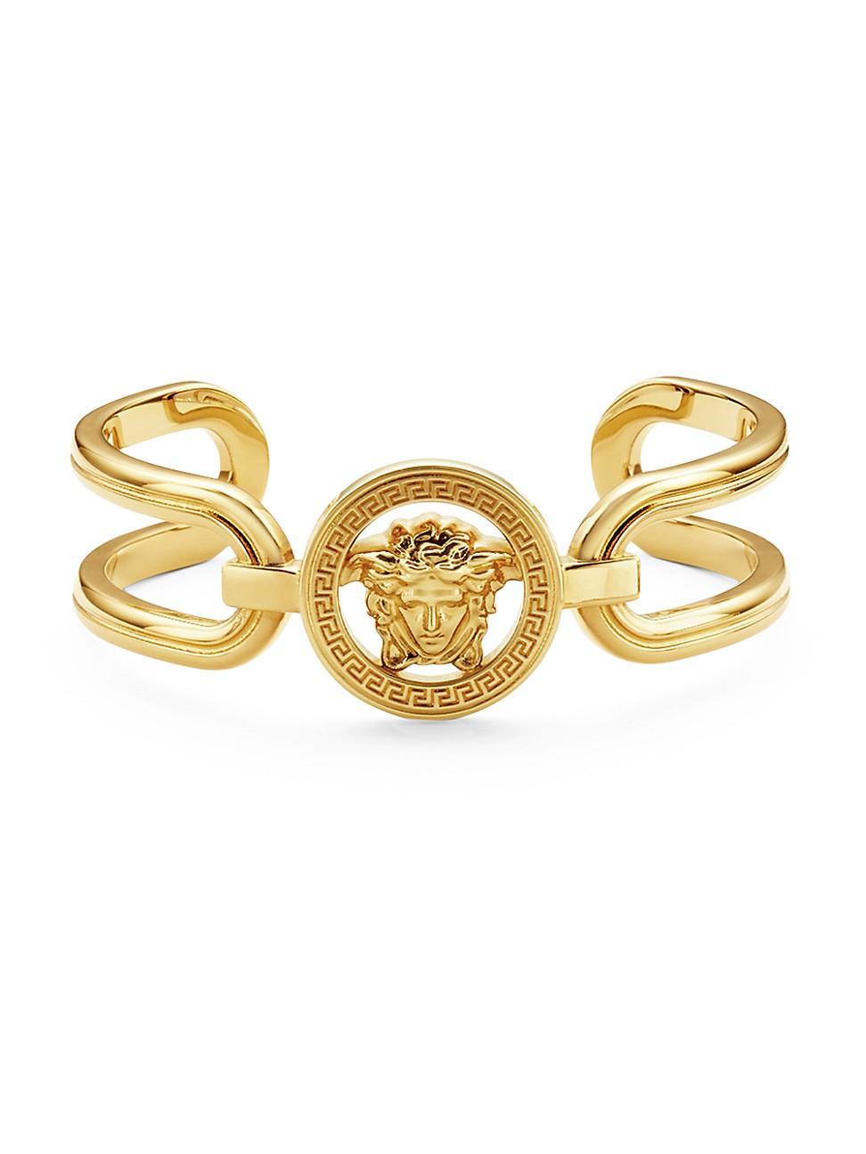 Womens Goldtone Medusa Bracelet Cuff Product Image