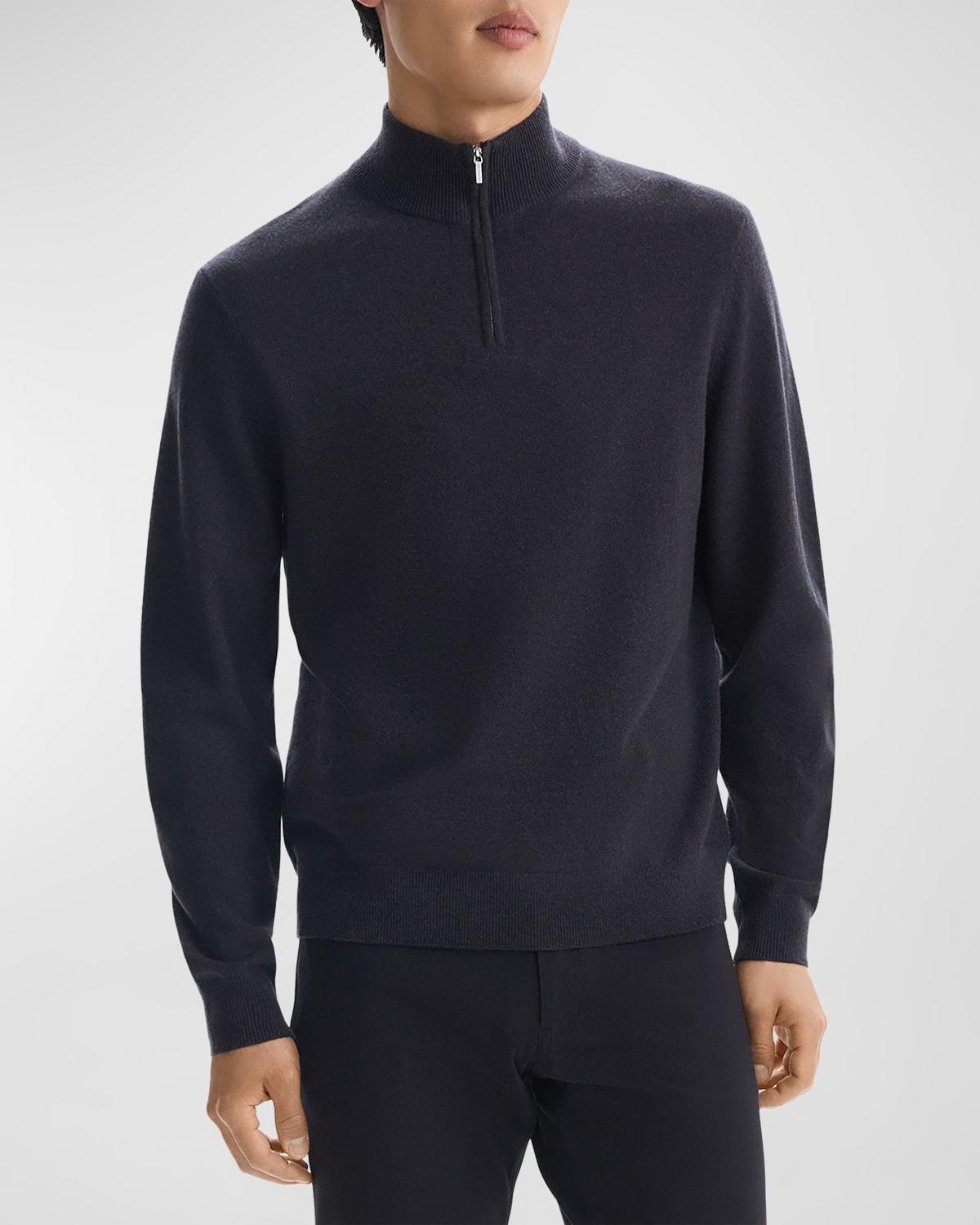 Theory Hilles Quarter-Zip Sweater in Cashmere  male Product Image