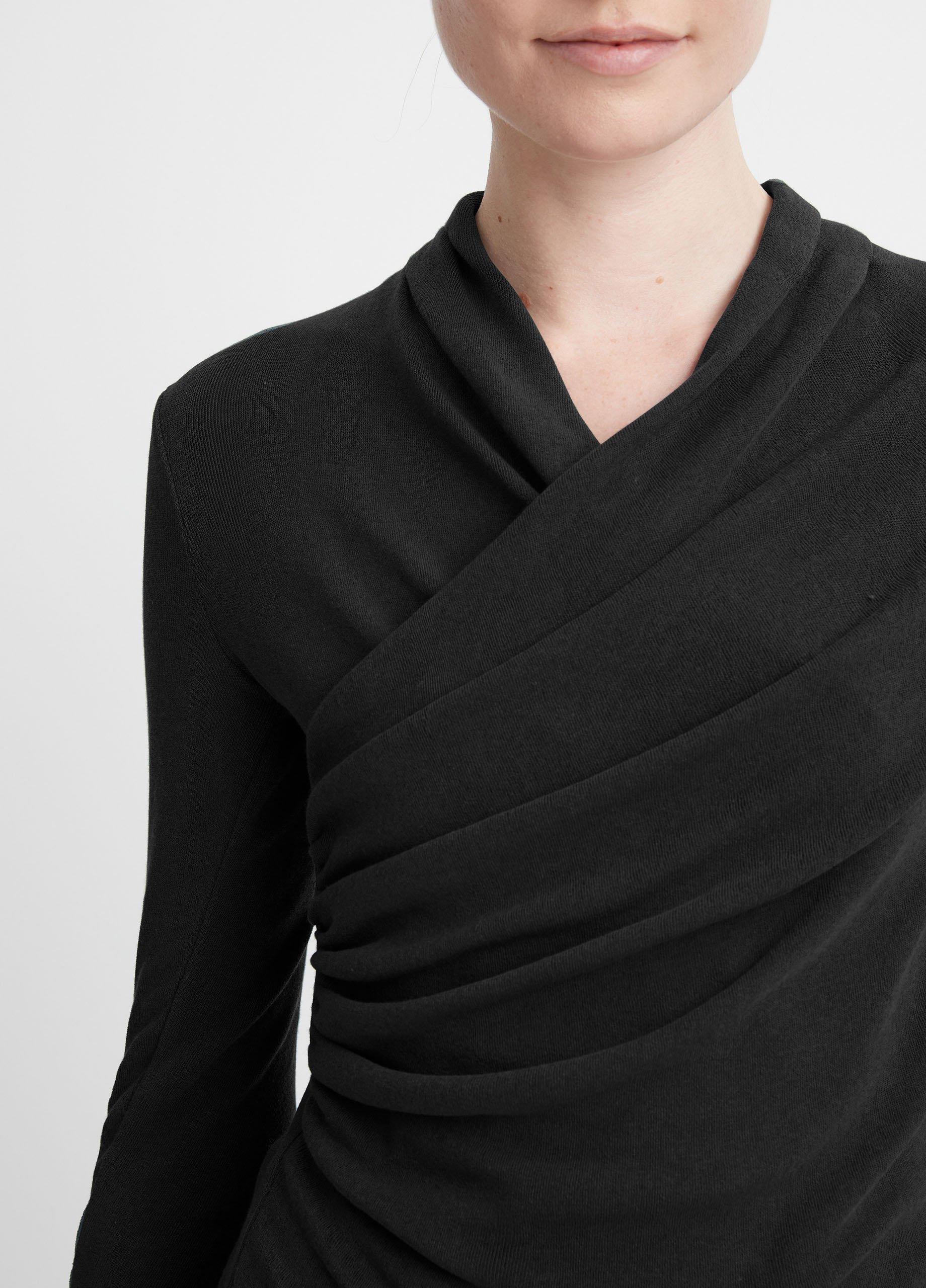 Fixed Wrap Long-Sleeve Top Product Image