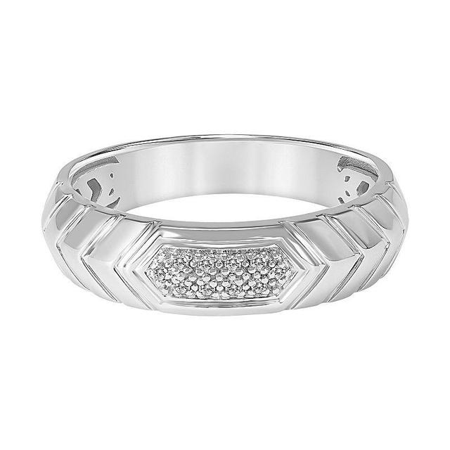 AXL 10k White Gold Diamond-Accent Mens Wedding Band Product Image