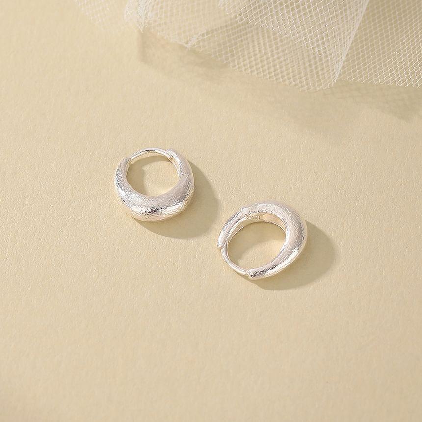 Brushed Alloy Hoop Earring Product Image