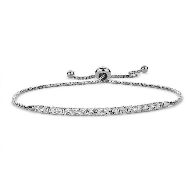 Sterling Silver 1/10 Carat T.W. Diamond Bracelet, Womens Product Image