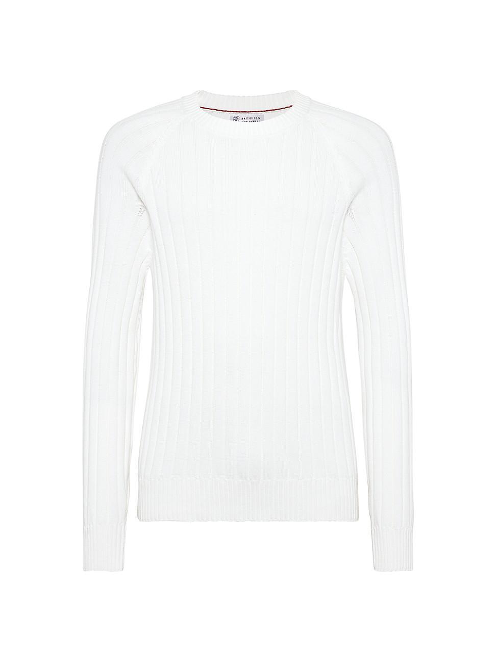 Mens Cotton Rib Knit Sweater Product Image