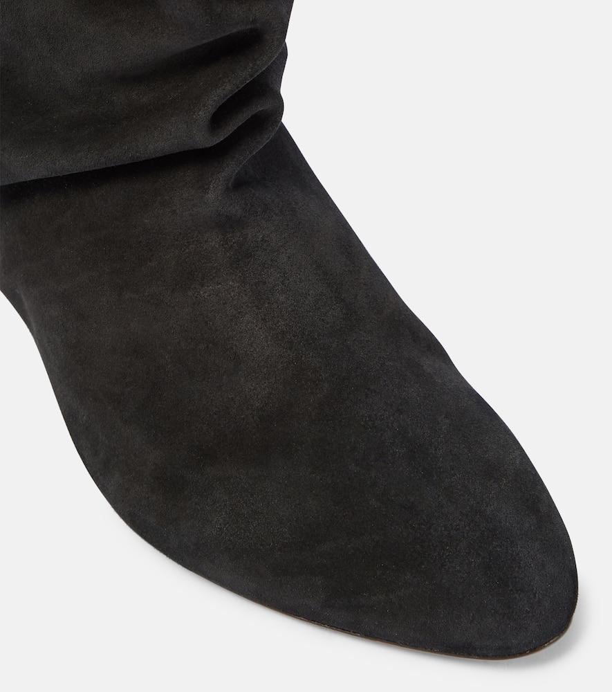 Reachi Suede Leather Boots In Black Product Image