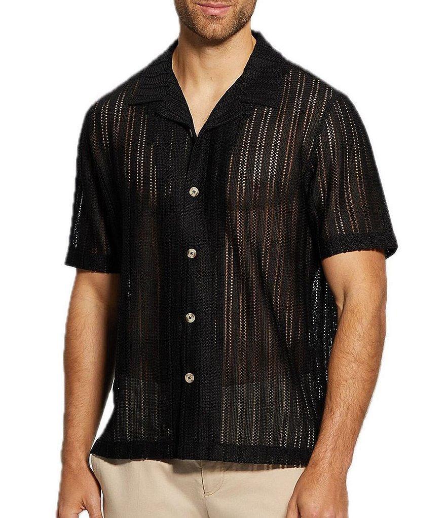 Guess Panama Solid Knit Short Sleeve Shirt Product Image