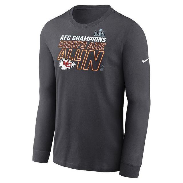 Mens Nike Kansas City Chiefs 2023 NFL Conference Champions - Trophy Collection Long Sleeve Tee Product Image