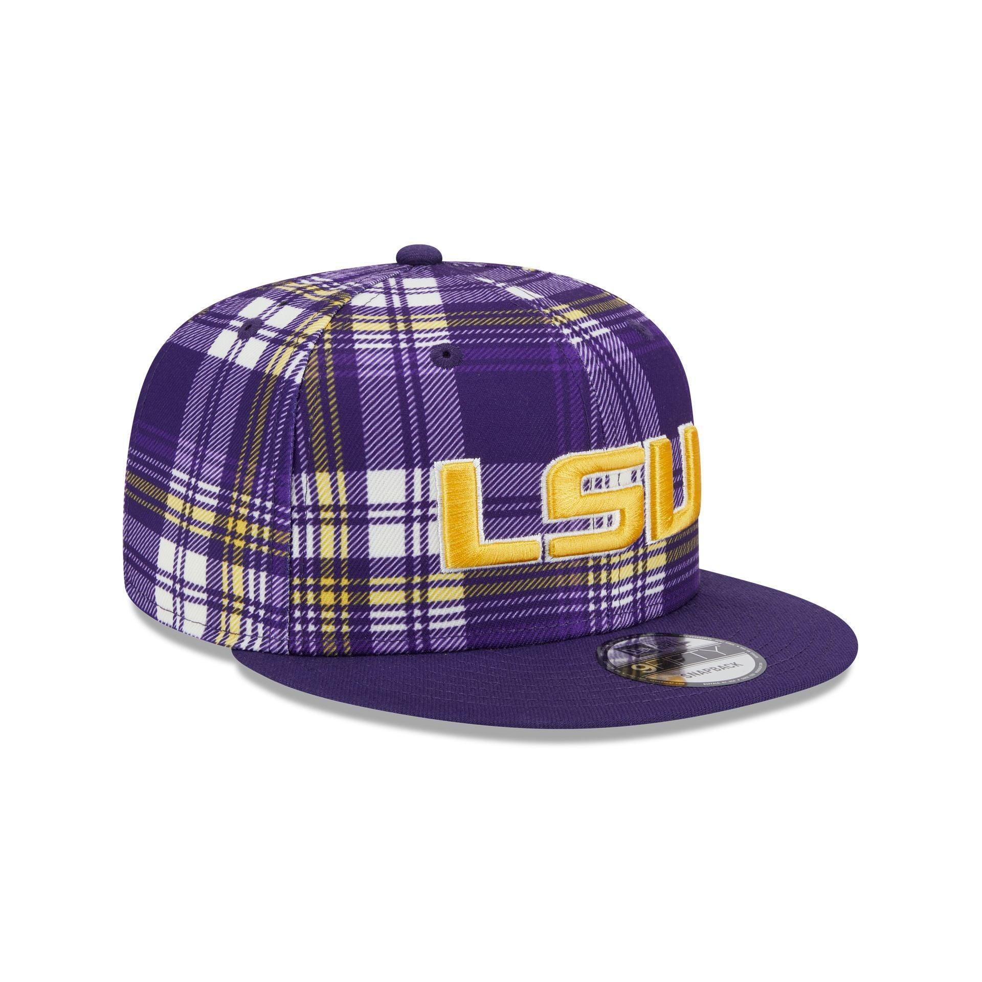 LSU Tigers Plaid 9FIFTY Snapback Hat Male Product Image