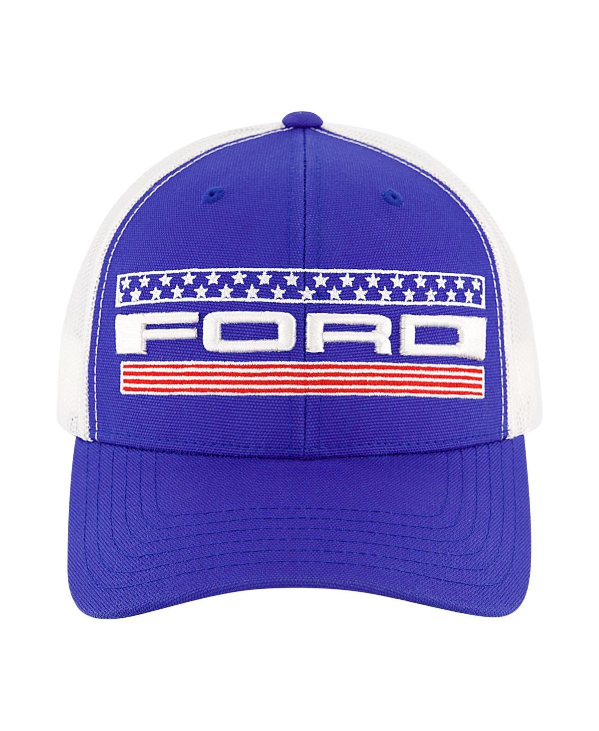 Mens Ford American Flag Embroidered Logo Mesh Back Baseball Cap Product Image