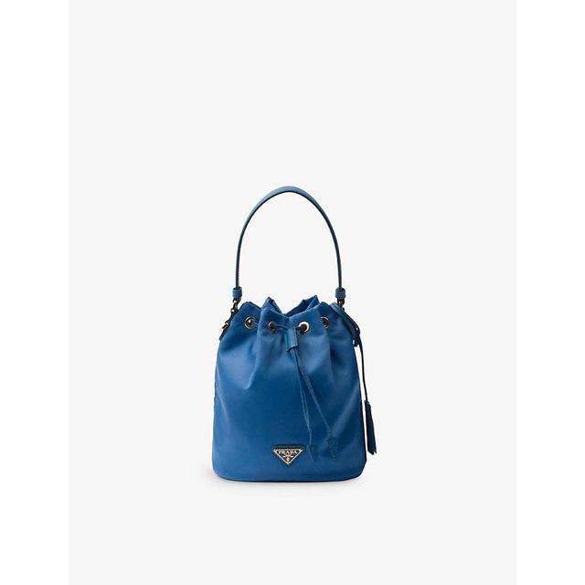 Re-edition 1978 Re-nylon Mini Recycled-polyamide Bucket Bag In Medium Blue Product Image