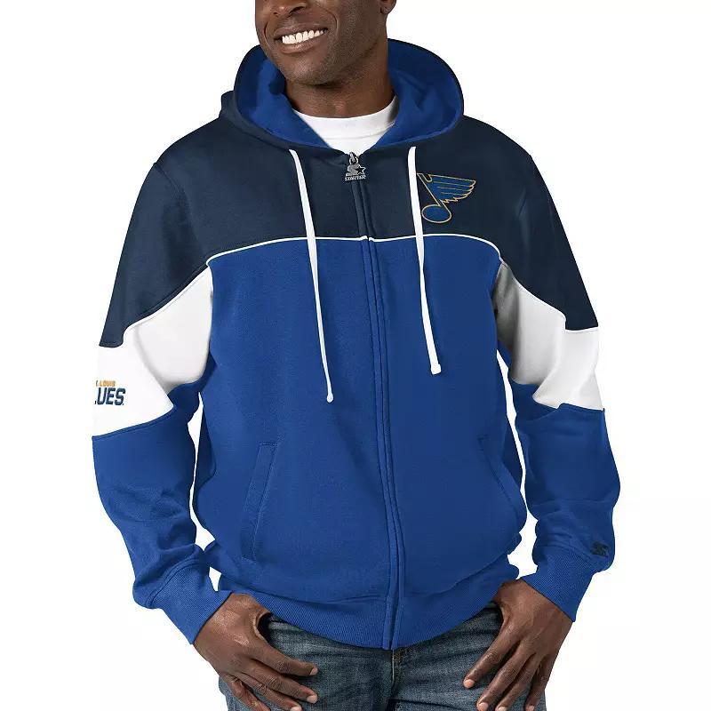 Mens Starter /Navy St. Louis s Power Forward Full-Zip Hoodie Product Image