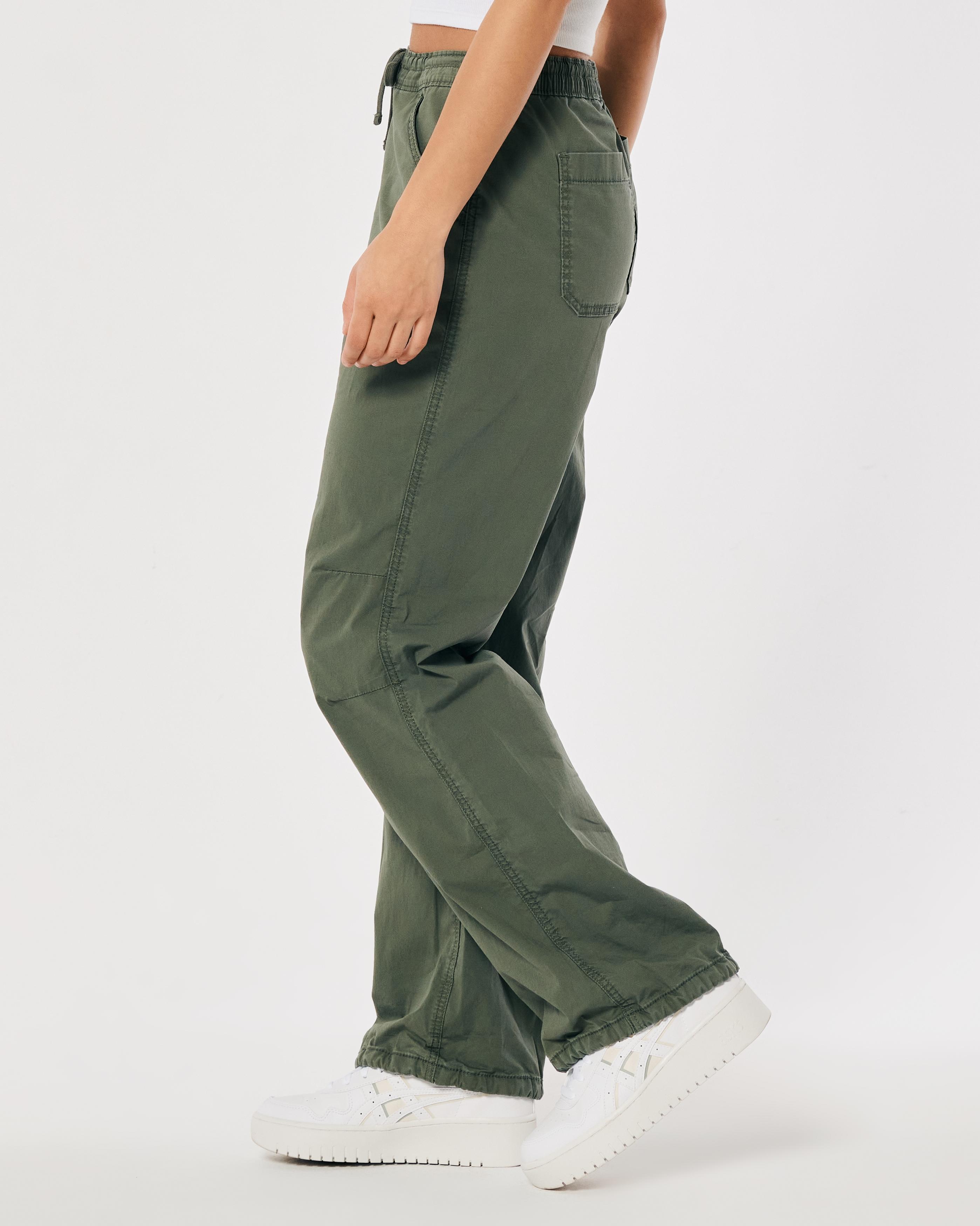 Adjustable Rise Baggy Parachute Pants Product Image