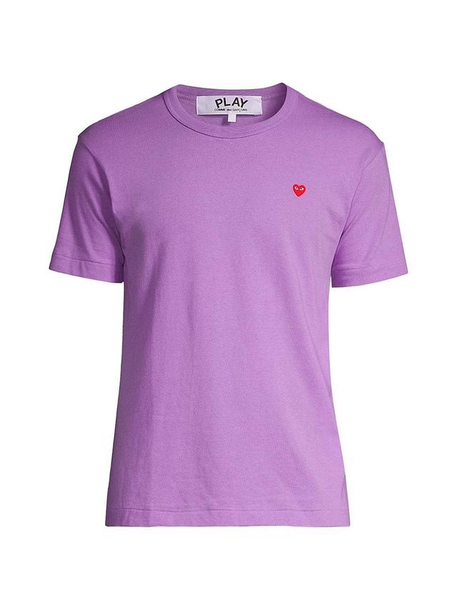 Womens Small Heart Crewneck T-Shirt Product Image