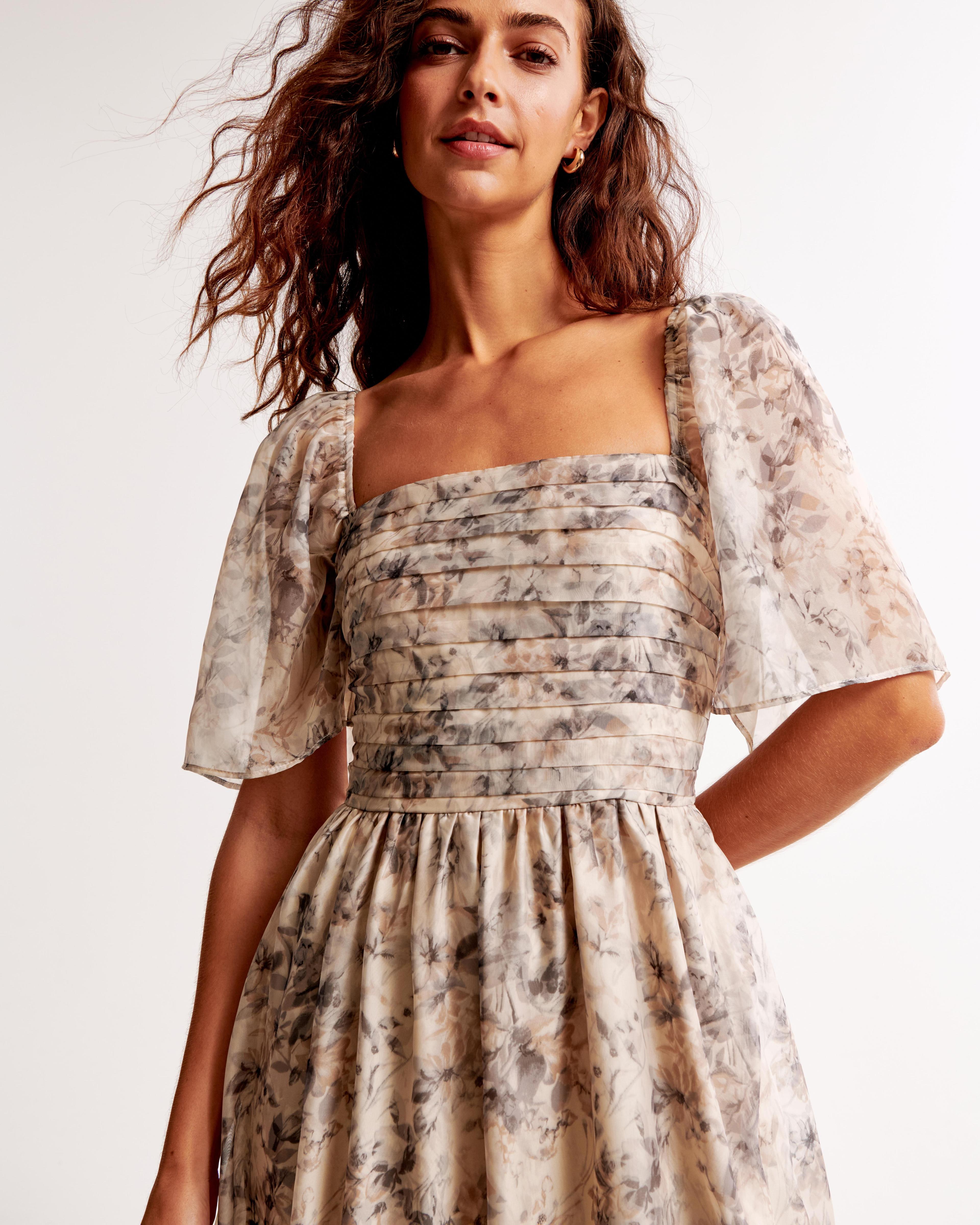 The A&F Emerson Angel Sleeve Midi Dress Product Image