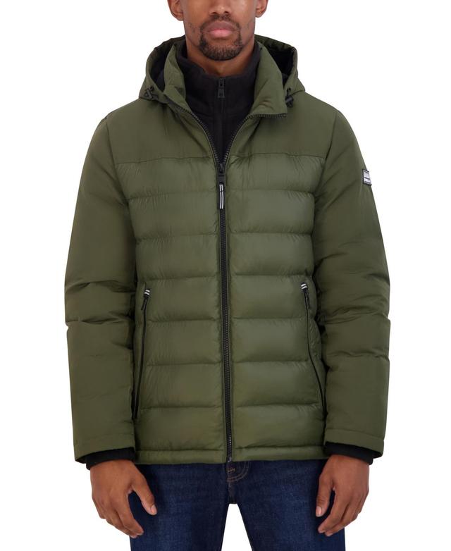 Nautica Mens Mixed Media Puffer Jacket Product Image