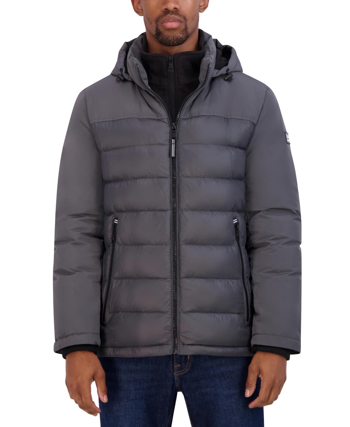 Nautica Mens Mixed Media Puffer Jacket Product Image