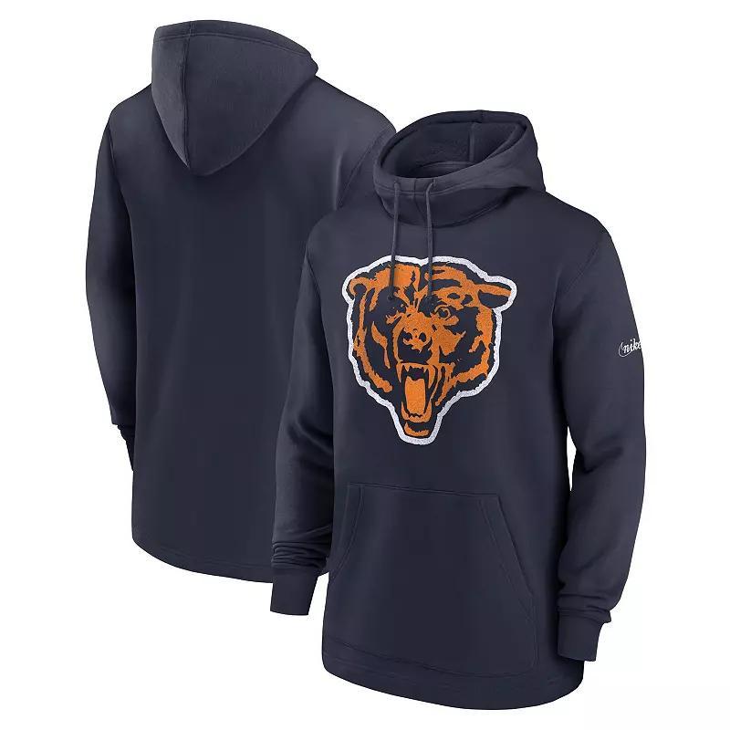 Mens Nike Chicago Bears Classic Pullover Hoodie Blue Product Image