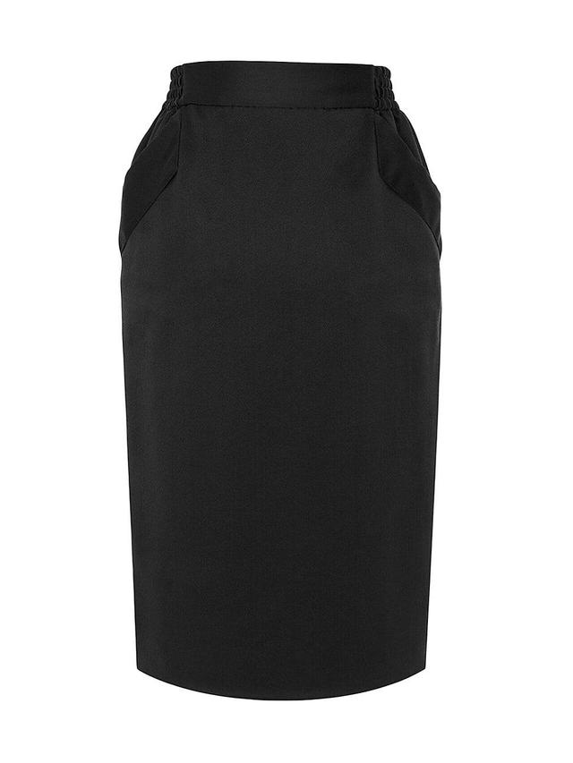 Womens Pencil Skirt In Silk Satin Crepe Product Image