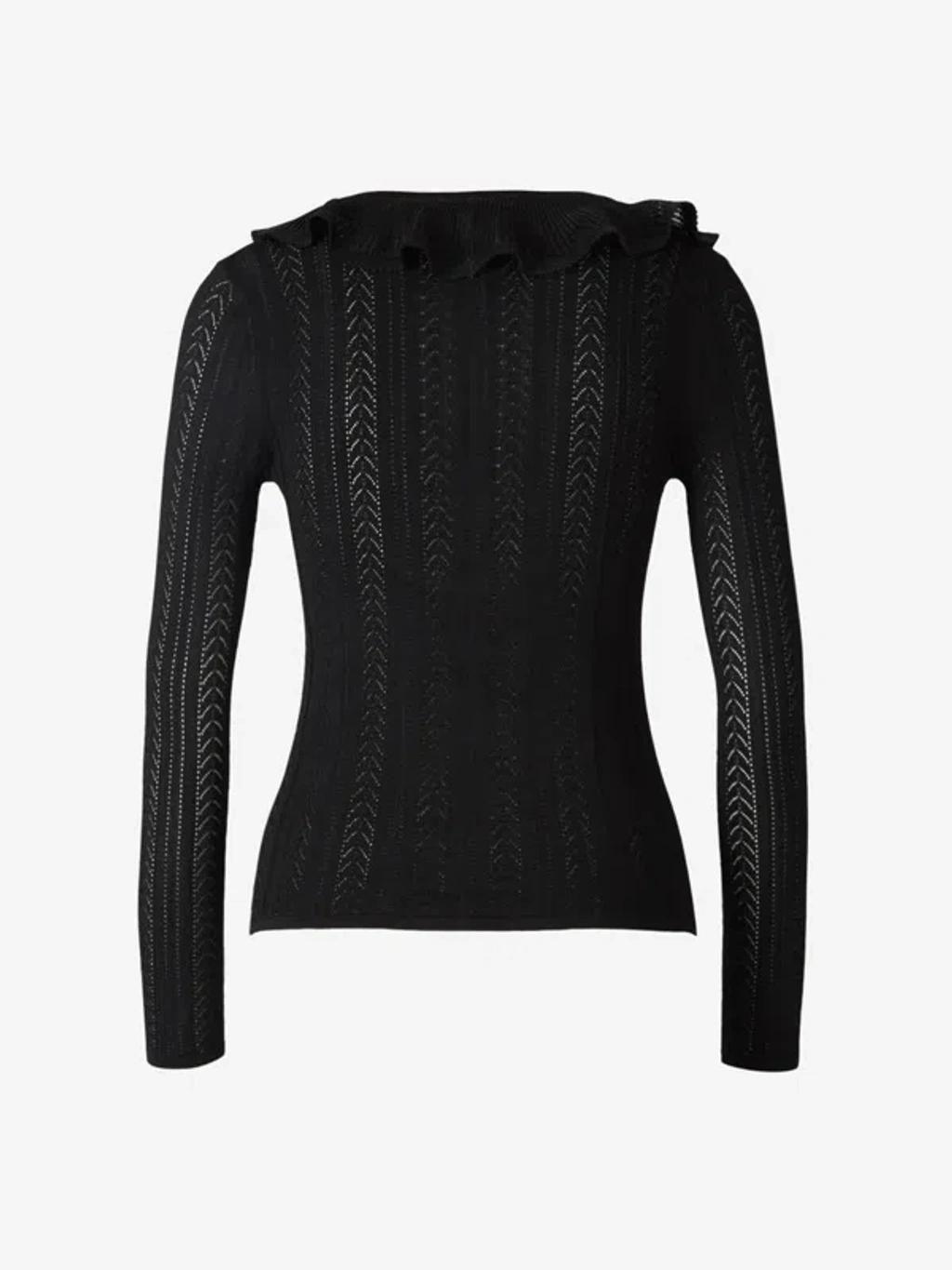 ZIMMERMANN Ruffled V In Black Product Image