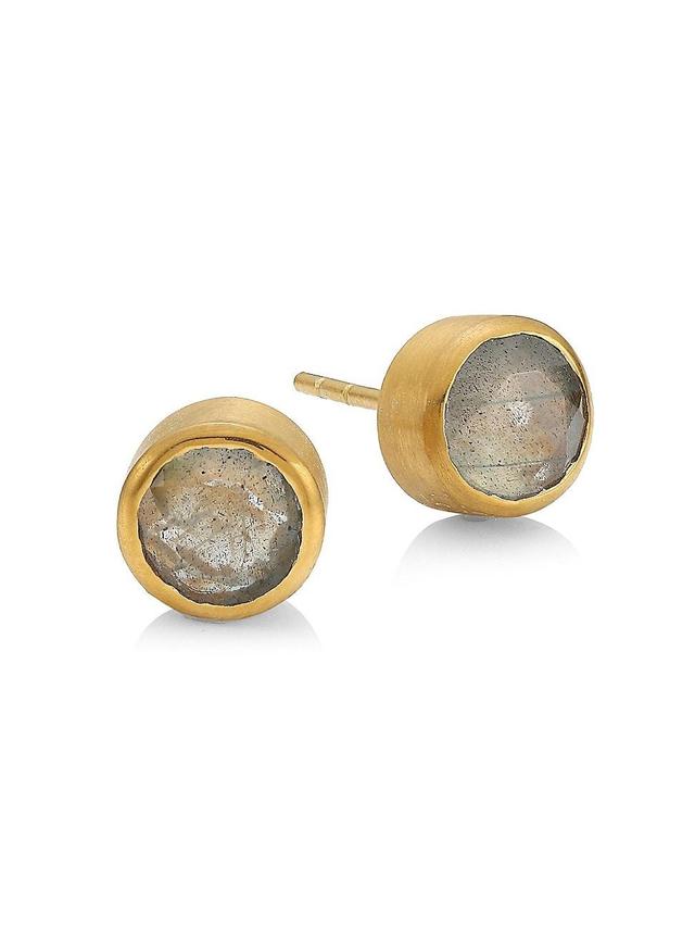 Womens Core Knockout Labradorite Midi Stud Earrings Product Image