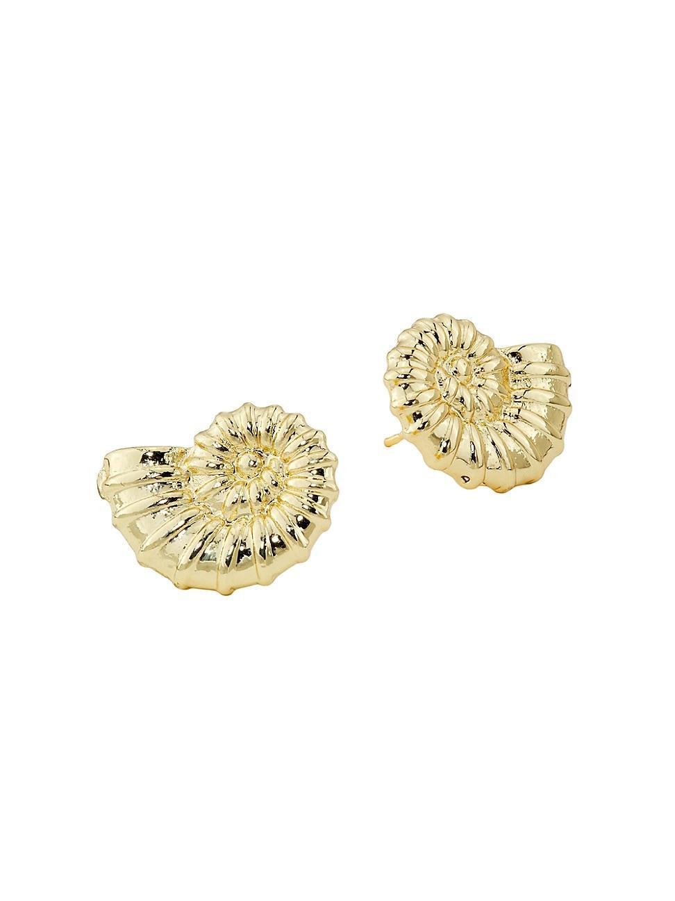 Womens Mykonos 14K-Gold-Plated Stud Earrings Product Image