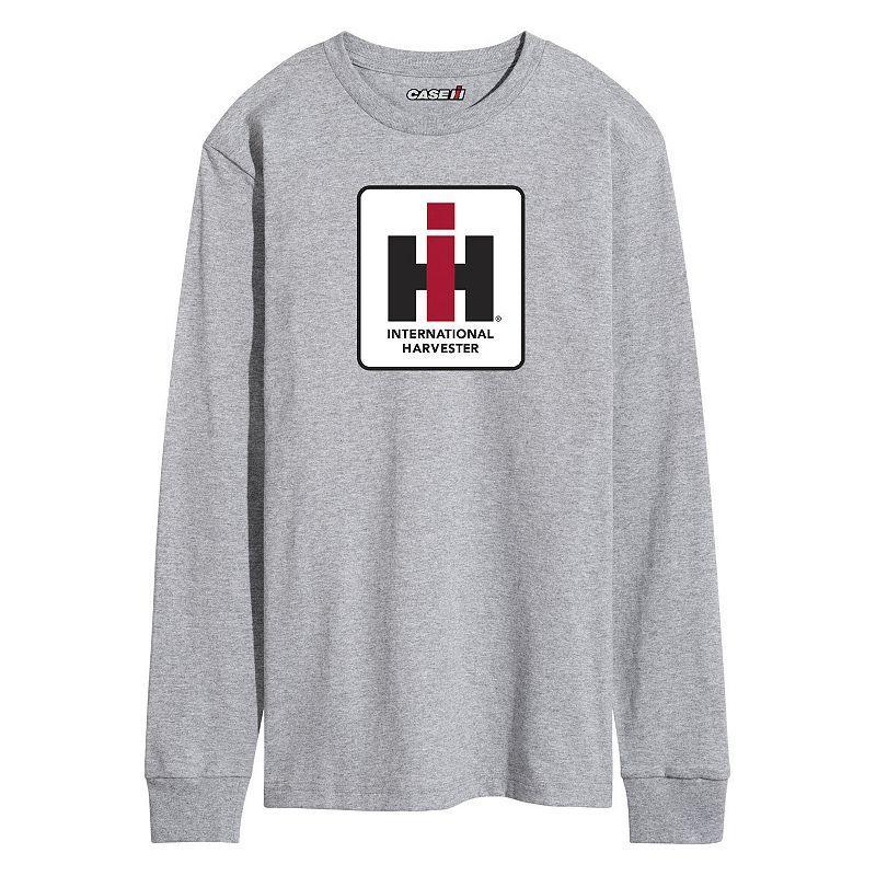 Mens Case IH Logo Long Sleeve Tee Med Grey Product Image