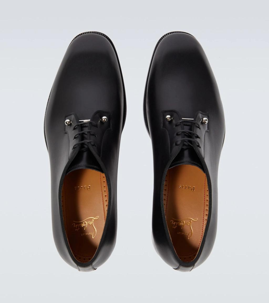 CHRISTIAN LOUBOUTIN Chambeliss Leather Derby Shoes In Black Product Image