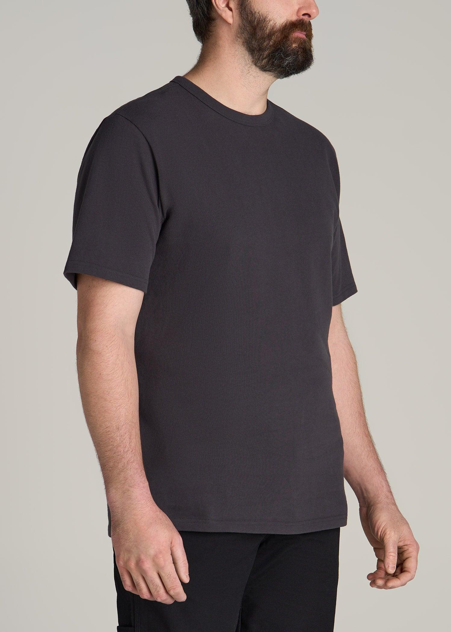 LJ&S Heavyweight RELAXED-FIT Tall Tee in Vintage Gunmetal Grey Male Product Image