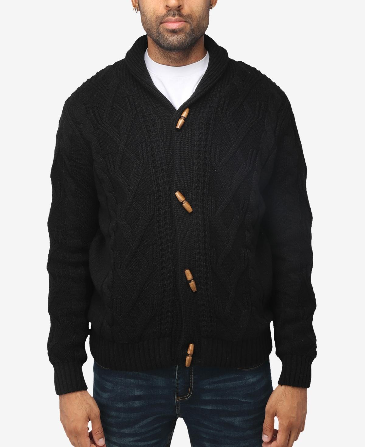 X-Ray Mens Shawl Collar Knit Cardigan Product Image