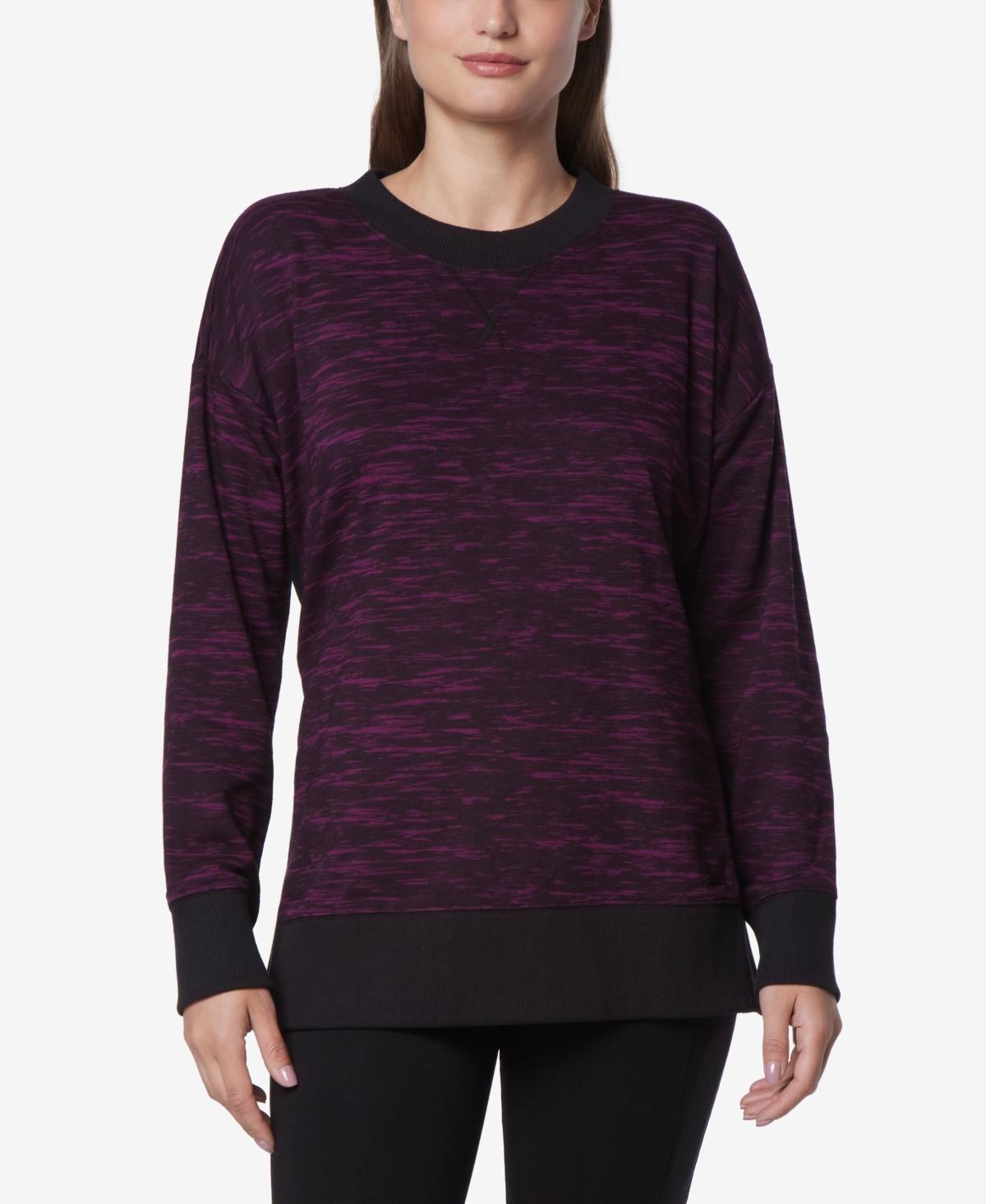 Andrew Marc Sport Womens Printed Tunic Length Pullover Top with Side Vents Product Image