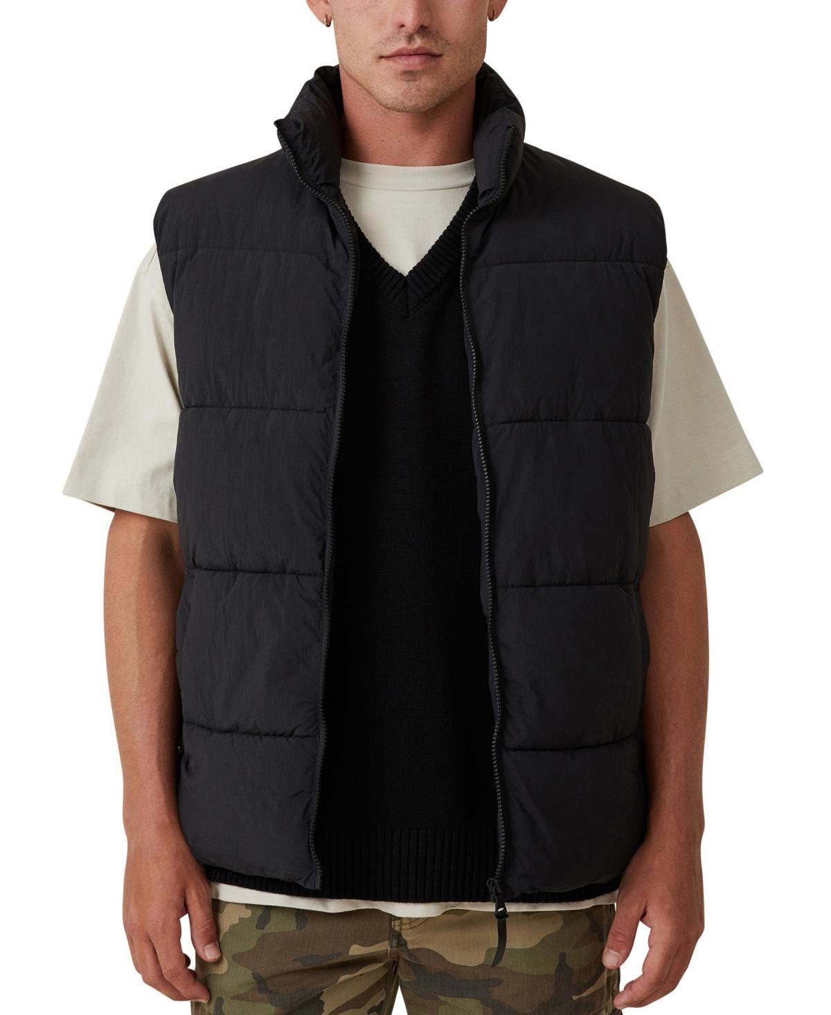 Cotton On Mens Mother Puffer Vest - Black Product Image