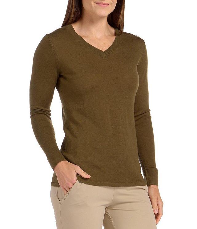 SwingDish Safari Collection Eve Merino Wool V-Neck Sweater Product Image