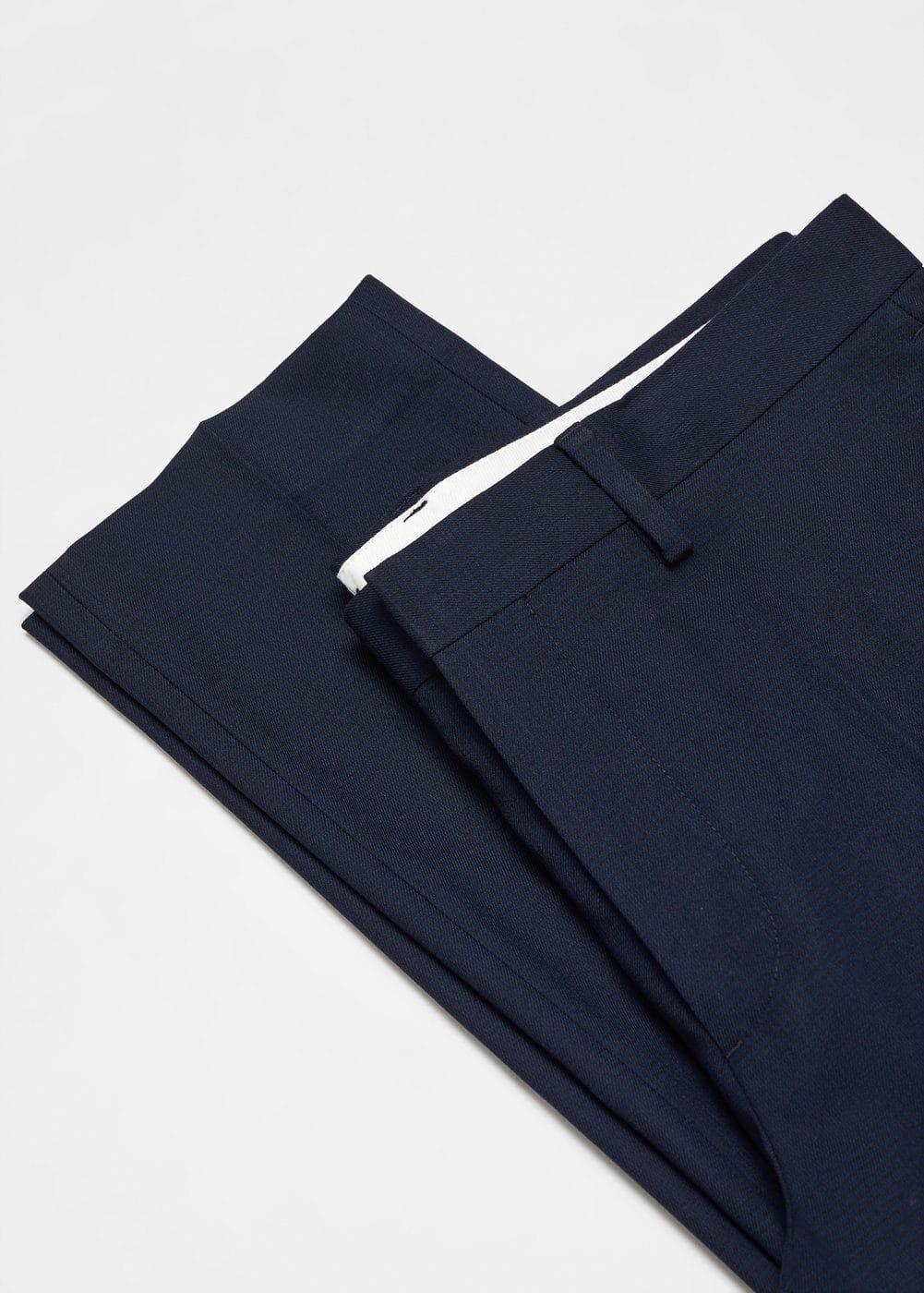 MANGO MAN - Stretch fabric super slim-fit suit pants dark navyMen Product Image