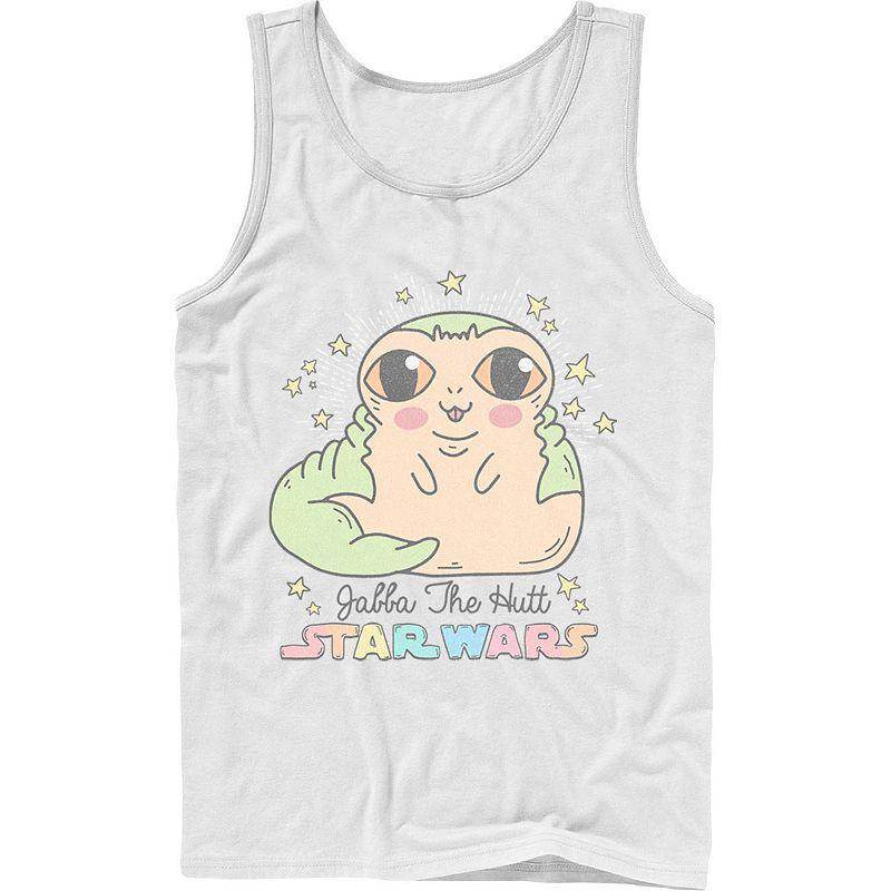 Mens Star Wars Cute Cartoon Jabba The Hutt Tank Top Athletic Grey Product Image