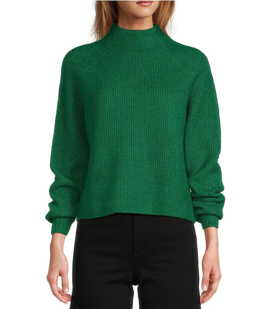 Antonio Melani Gabby Faux Alpaca Knit Mock Neck Dropped Long Sleeve Pullover Sweater Product Image