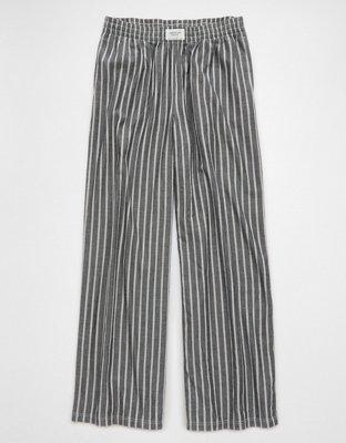 AE Striped Wide-Leg PJ Pant Product Image