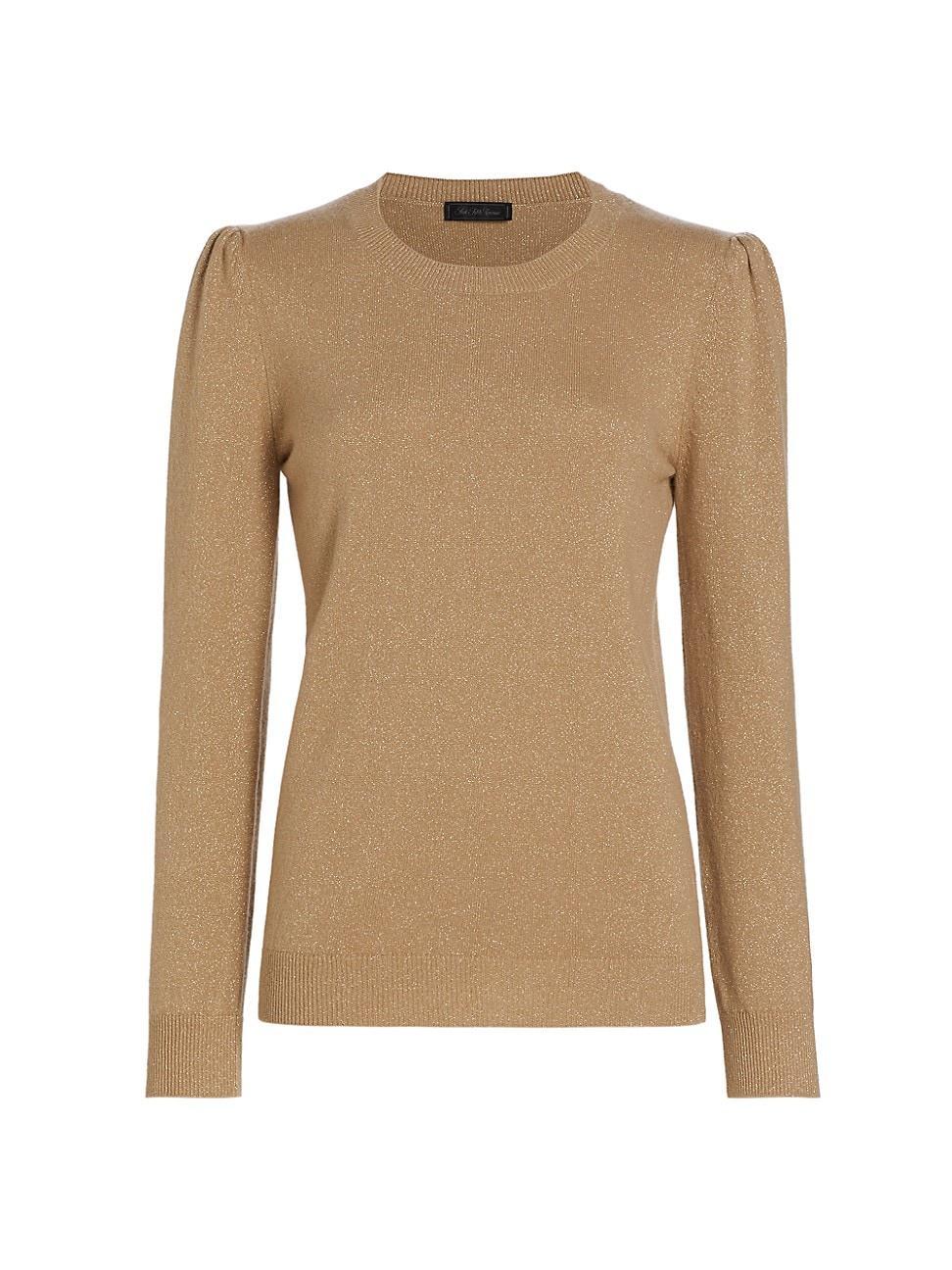 Womens COLLECTION Shine Puff-Sleeve Sweater Product Image