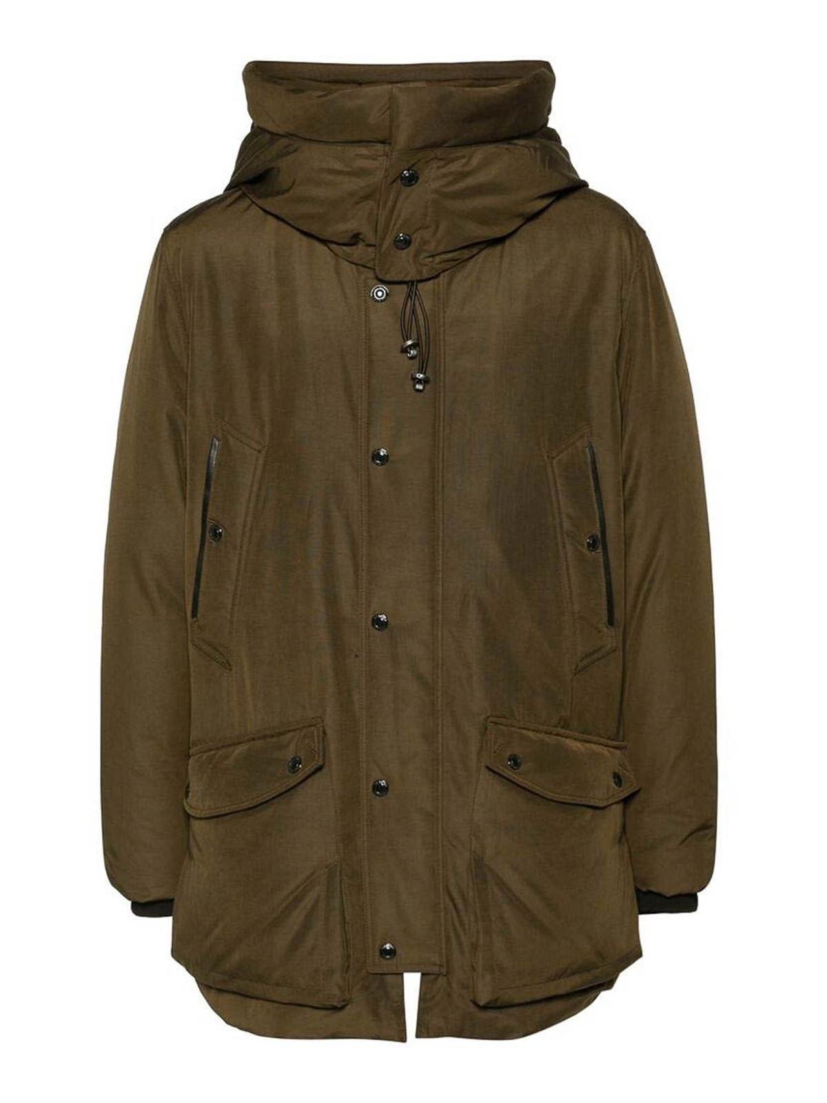 TOM FORD Hooded Puffer Jacket In Green Product Image