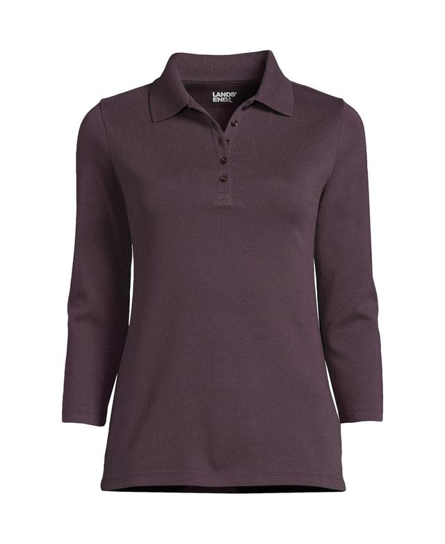 Womens Lands End 3/4-Sleeve Interlock Polo Product Image