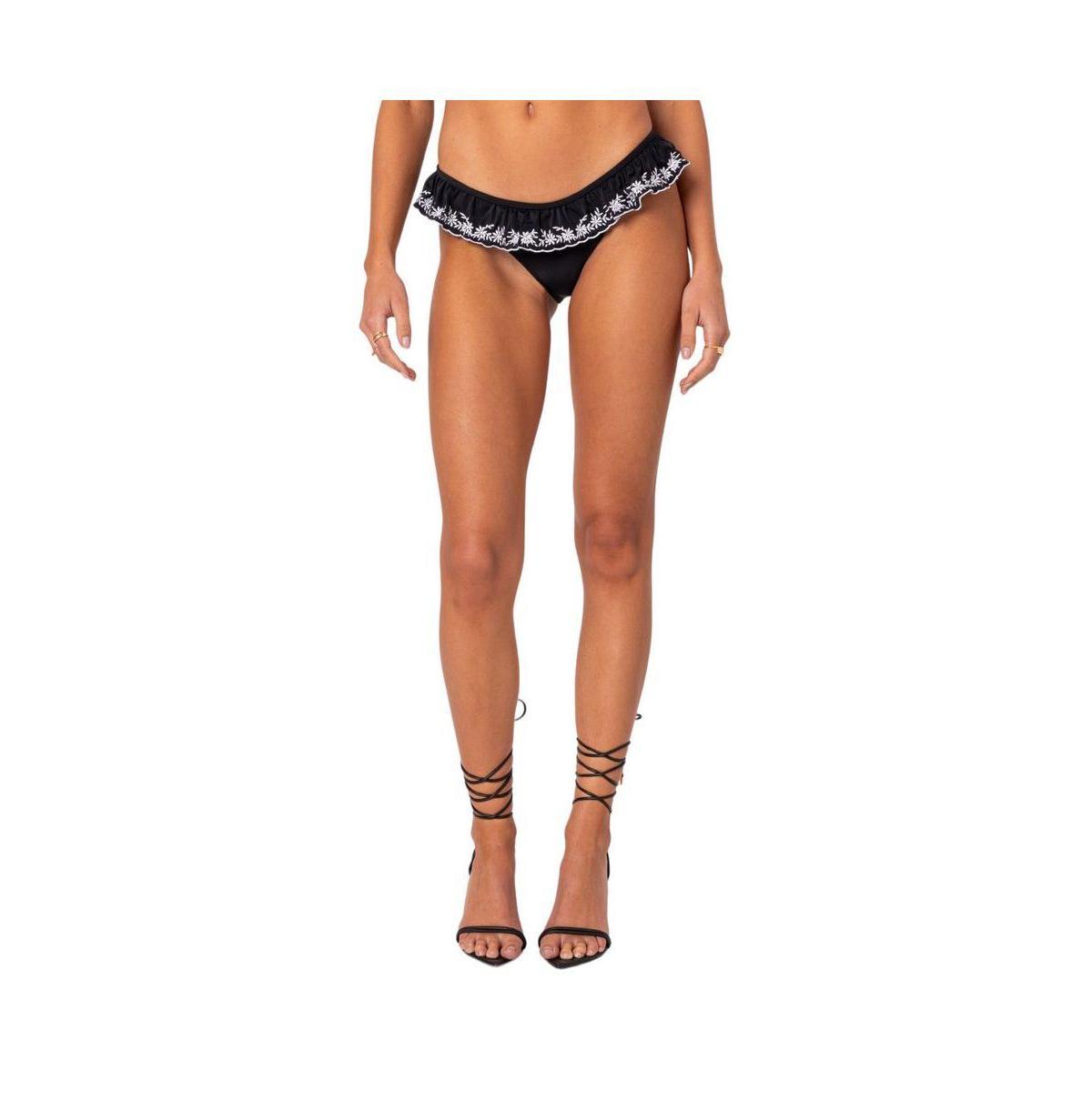 Edikted Womens Frilly Bikini Bottom Product Image