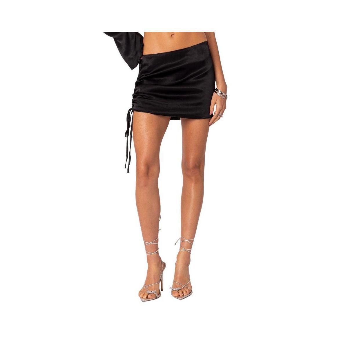 Womens Solstice satin drawstring skirt Product Image