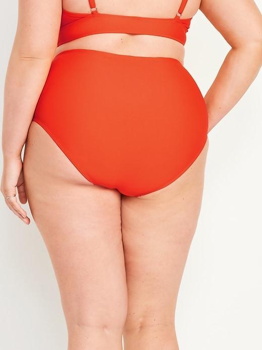 High-Waisted French-Cut Bikini Swim Bottoms Product Image