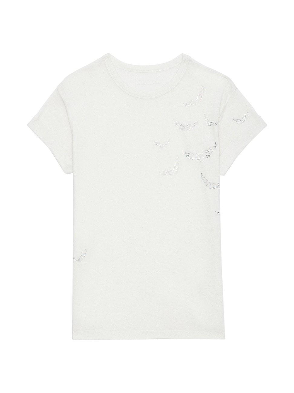 Womens Anya Wings Crystal-Embellished T-Shirt Product Image